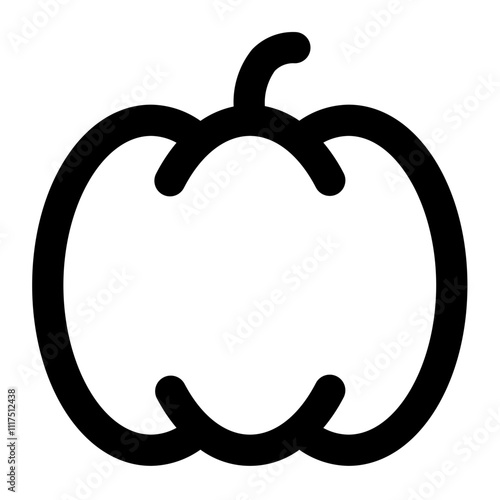 pumpkin icon line style