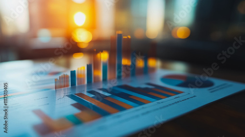 Wallpaper Mural Abstract business Financial charts show a significant increase in profits in the stock market.This is driven by higher interest rates and continued growth. In the innovation world network of financial Torontodigital.ca