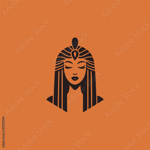 Beautiful cleopatra logo