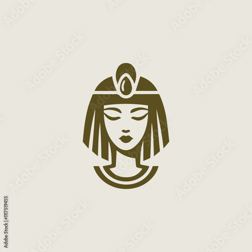 Beautiful cleopatra logo