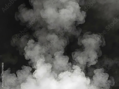 Smoke exploding outwards with center space background