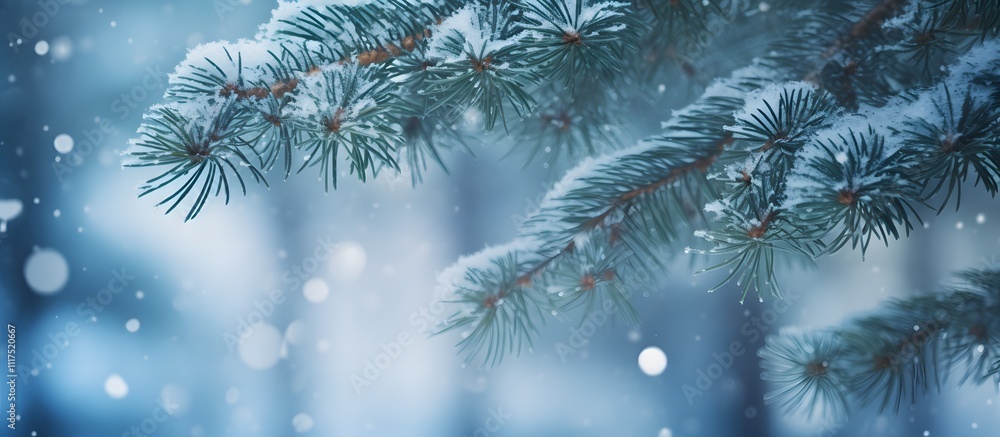 frost covered pines branches frost covered pines branches