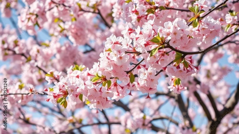 Vibrant cherry blossom tree in full bloom during spring season, flowers, cherry blossoms Vibrant cherry blossom tree in full bloom during spring season, flowers, cherry blossoms