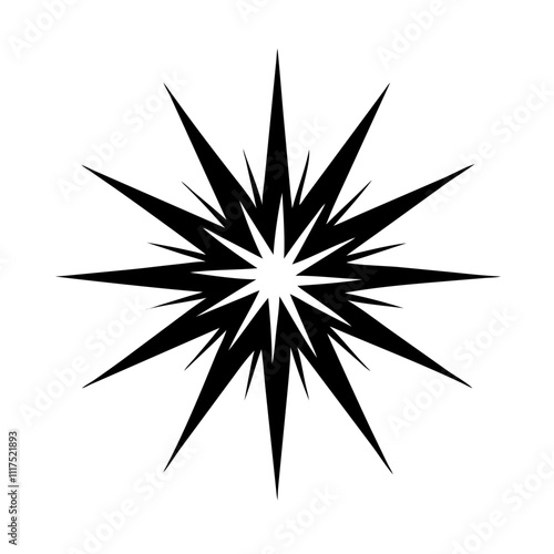 light burst silhouette, new year vector icon - silhouette vector art of light burst, symbolizing new year celebrations. new year silhouette.