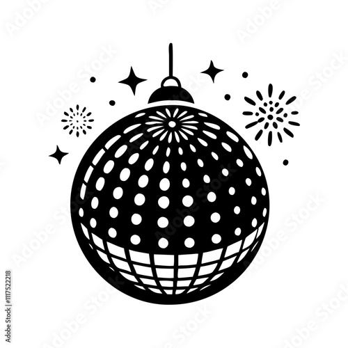 new year s eve ball drop silhouette, new year vector icon - silhouette vector art of new year s eve ball drop, symbolizing new year celebrations. new year silhouette.