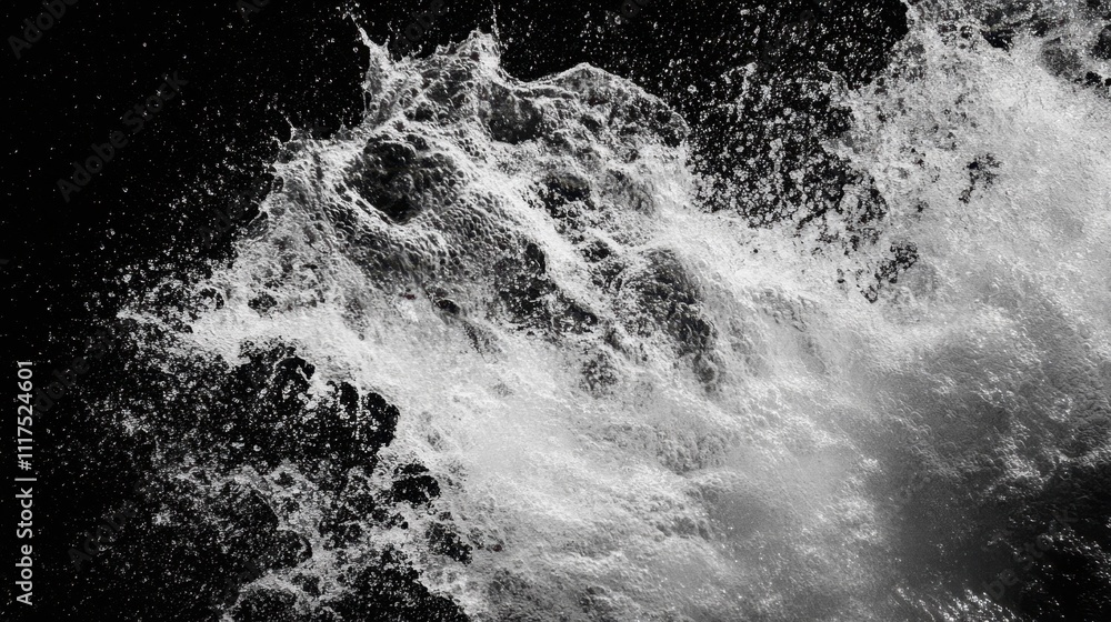 Fast-moving ocean waves against rocky cliffs, stormy skies, intense dynamic patterns, high energy, refreshing sea spray Fast-moving ocean waves against rocky cliffs, stormy skies, intense dynamic patterns, high energy, refreshing sea spray