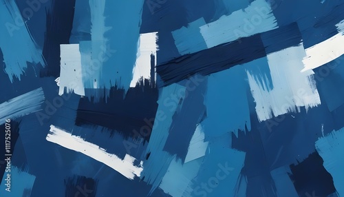 Clear Plain Shiny Warm Soft Vintage Bokeh Cloudy Wave Like Geometric Blue Background or Texture