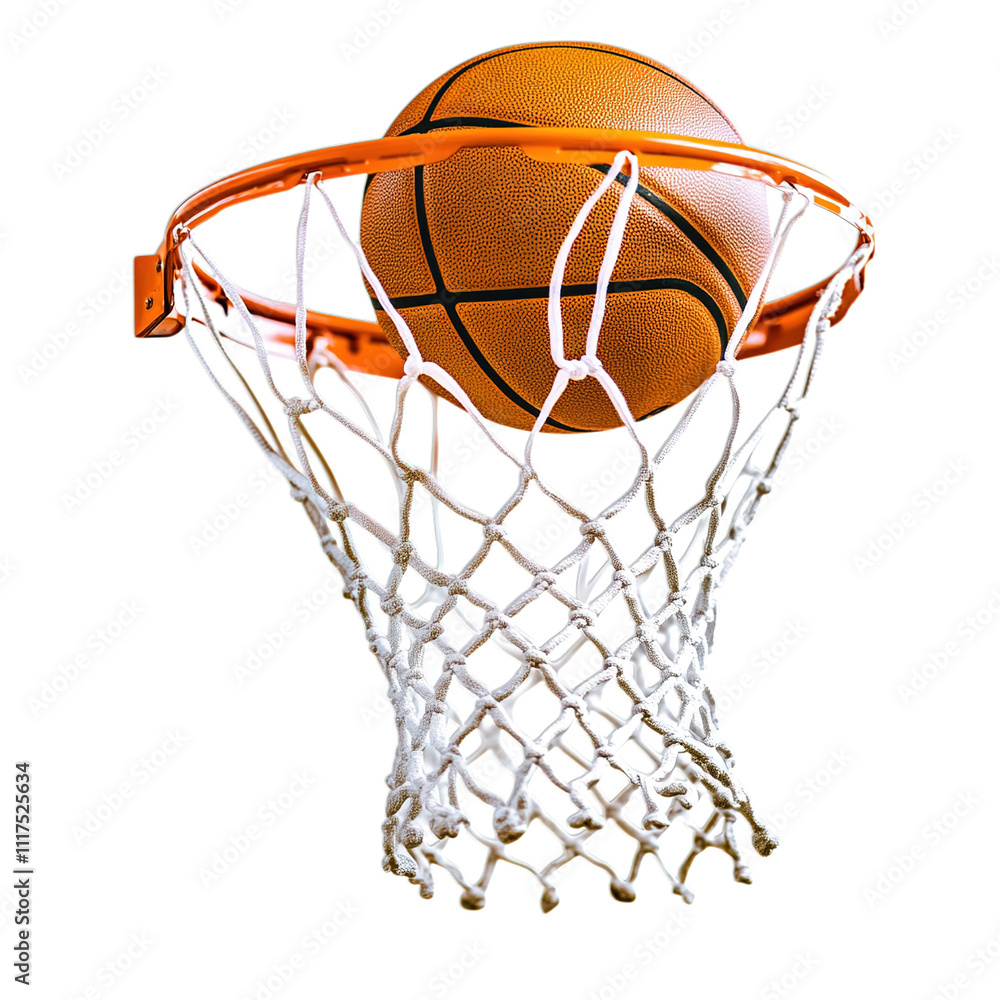 basketball hoop and ball