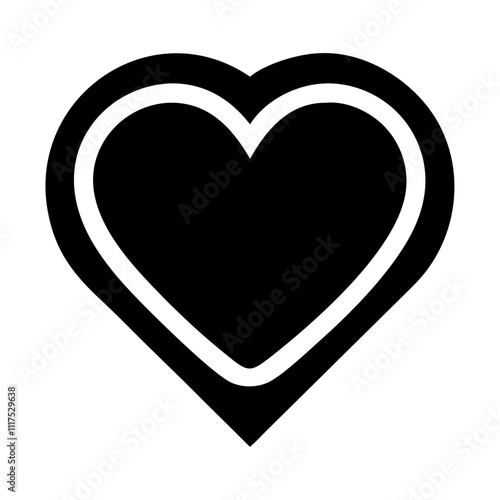 Favorite icon of a heart shape symbolizing love and affection