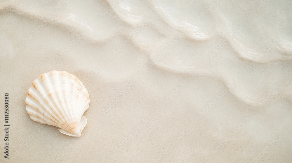 minimalistic shell and beach background minimalistic shell and beach background