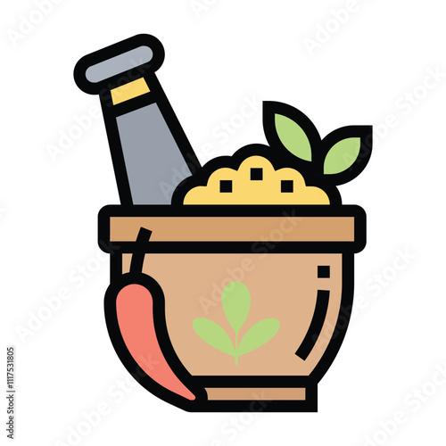 Vector illustration of a homeopathy Mortar