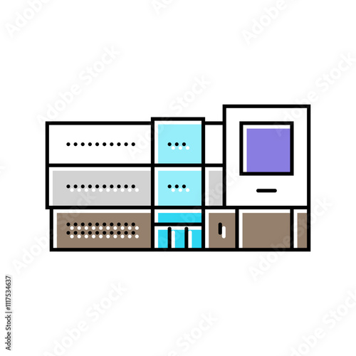 academy school building color icon vector. academy school building sign. isolated symbol illustration