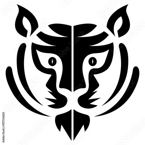 tiger loho vector illustration design photo