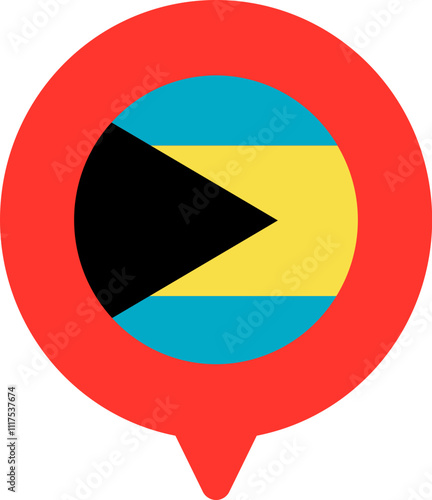 Free Download Bahamas Flag On Pin Icon - GFXLoad