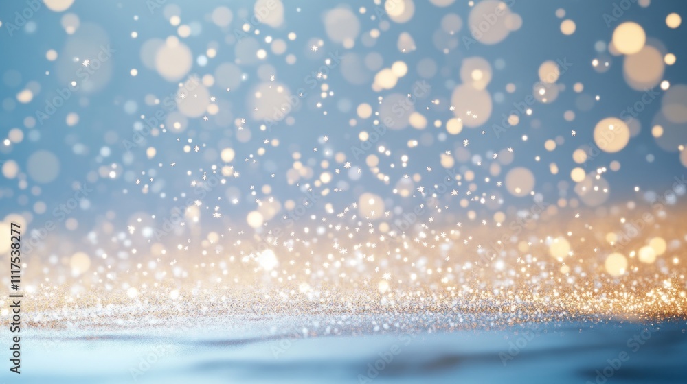 Sparkling Winter Background With Snowflakes And Lights Sparkling Winter Background With Snowflakes And Lights