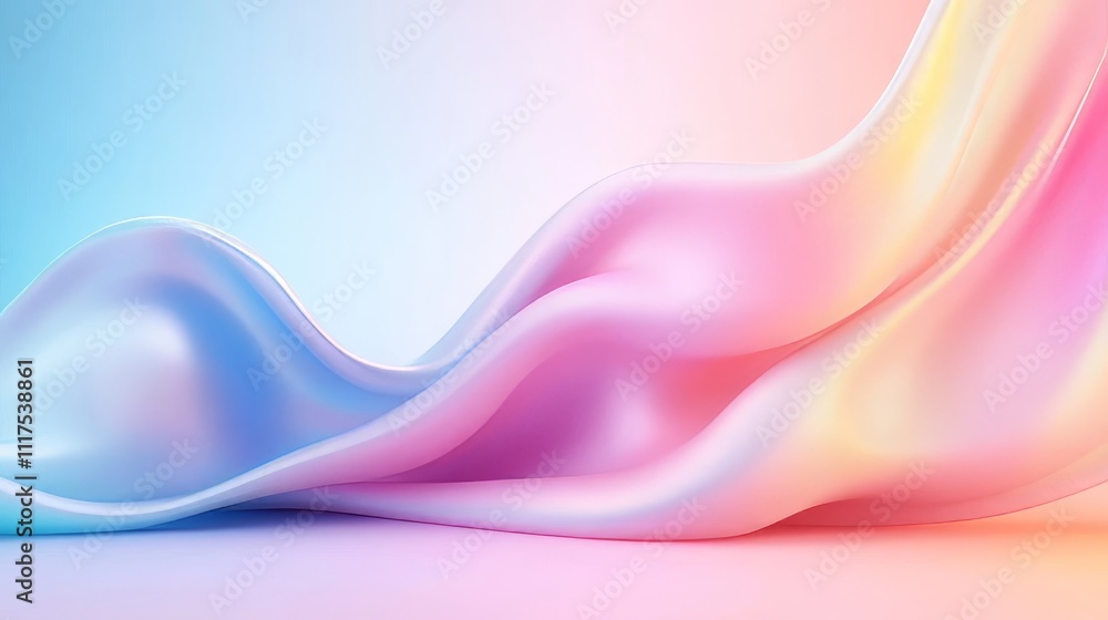 Naklejka premium Colorful 3D Model with Empty Background for Creative Projects