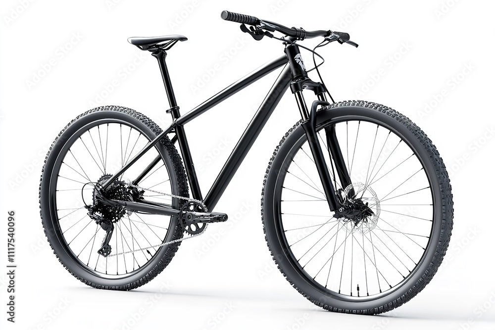Professional cyclists ride sleek, black mountain bikes of excellent quality, isolated on a white background. Generative Ai Professional cyclists ride sleek, black mountain bikes of excellent quality, isolated on a white background. Generative Ai