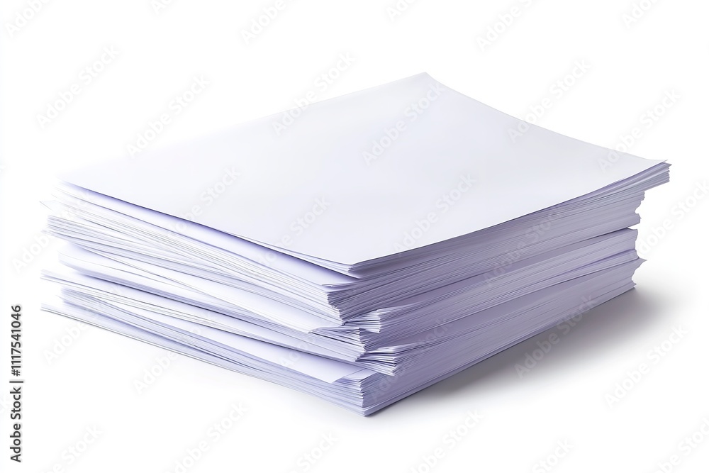 High-quality office paperwork isolated on a white backdrop. Generative Ai High-quality office paperwork isolated on a white backdrop. Generative Ai