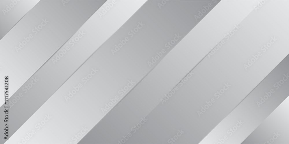 Fototapeta premium Gray and white diagonal lines, geometric architecture, delicate abstract background. Vector illustration