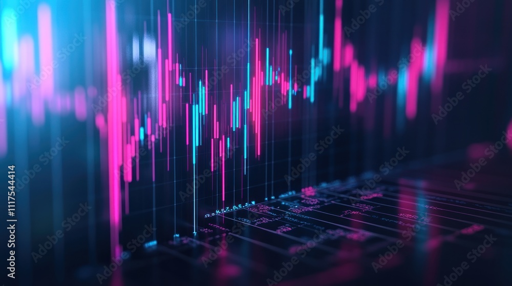 Abstract Neon Stock Market Data Visualization Abstract Neon Stock Market Data Visualization