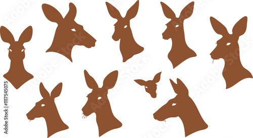 Bold Kangaroo Outline for Creative Artwork