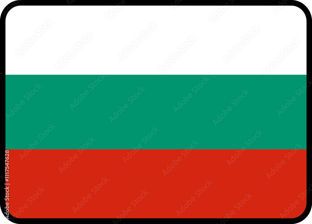 Bulgaria Flag Rounded Rectangle Icon Bulgaria Flag Rounded Rectangle Icon