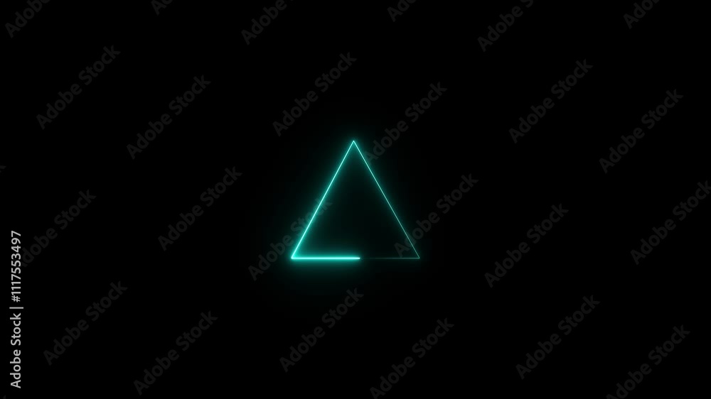 Simple neon triangle animation. Simple neon triangle animation.