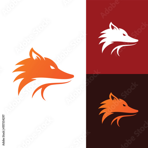 Fox vector illustration silhouette icon design