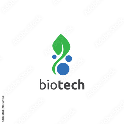 Bio Tech Logo Vector Leaf