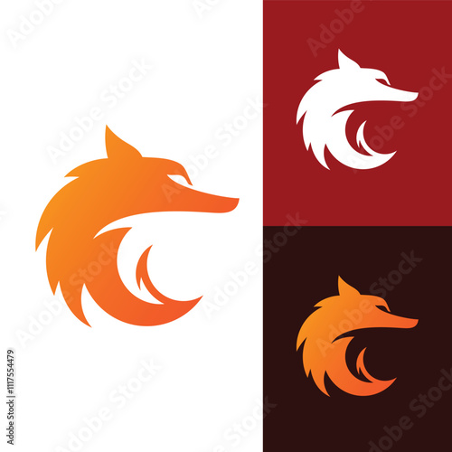 Fox vector illustration silhouette icon design