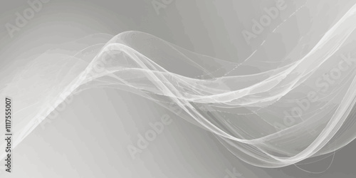 Abstract dynamic smooth  grey soft white light smokey wavey line wallpaper texture white background