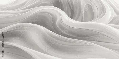 Abstract dynamic smooth grey smokey white light soft wavey line wallpaper texture white background. 
