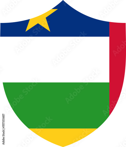 Shield Icon of Central African Republic Flag