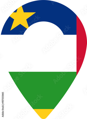 Central African Republic Flag In Pin