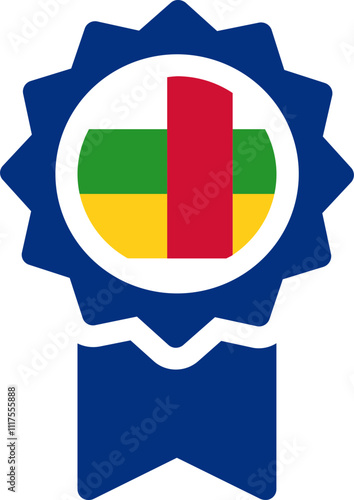 Central African Republic flag on badge bag