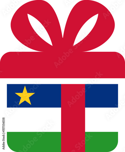 Central African Republic Flag on Gift Icon