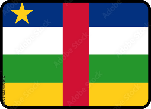 Central African Republic Flag Rounded Rectangle Icon