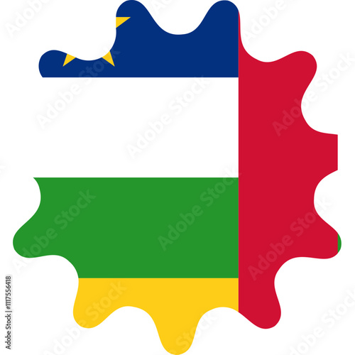 Central African Republic Flag Smooth Sides Icon