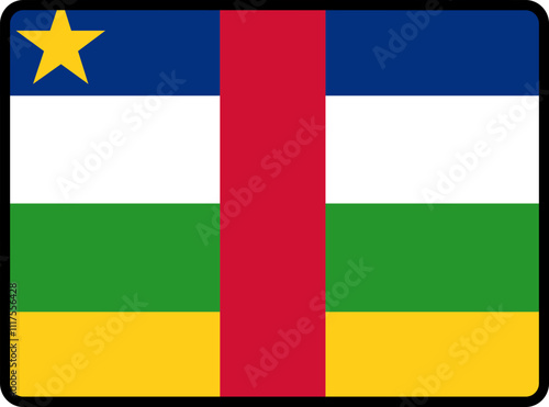 Central African Republic Flag Smooth rectangle icon