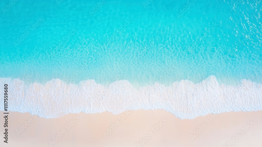 Stunning Beach View with Clear Blue Waters and Sand Stunning Beach View with Clear Blue Waters and Sand