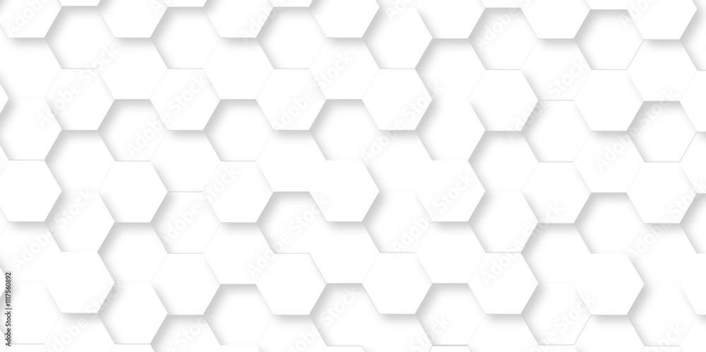 Realistic geometric pattern White Hexagonal Background. Luxury White Pattern. 3D Futuristic abstract honeycomb mosaic white background. geometric mesh cell texture. modern futuristic wallpaper. Realistic geometric pattern White Hexagonal Background. Luxury White Pattern. 3D Futuristic abstract honeycomb mosaic white background. geometric mesh cell texture. modern futuristic wallpaper.