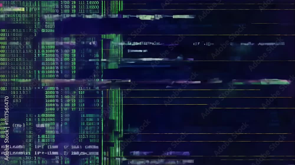 Chaotic lines of virus code running on a terminal, interspersed with flashing error messages and glitching animations. Chaotic lines of virus code running on a terminal, interspersed with flashing error messages and glitching animations.