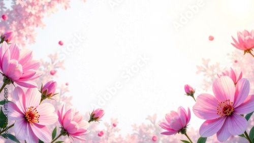 pink and white flowers