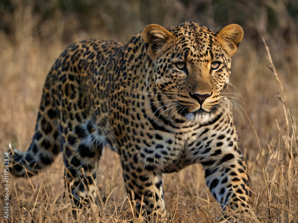 Obraz premium walking leopard