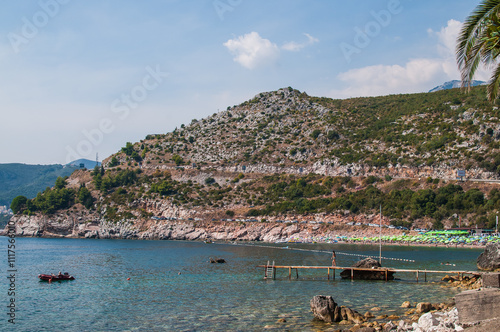 View of Kamenovo beach on the Adriatic coast in Montenegro photo