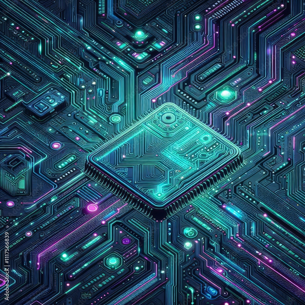 high-tech texture reminiscent of the surface of a microchip, with detailed circuits
high-tech texture reminiscent of the surface of a microchip, with detailed circuits