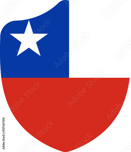 Shield Shape of Chile Flag Free Download Shield Shape of Chile Flag - GFXLoad