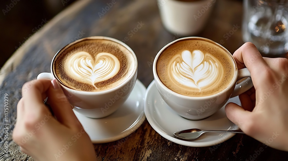 A client and a manager discussing a contract over coffee A client and a manager discussing a contract over coffee
