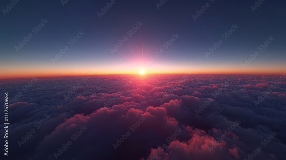 Breathtaking Sunrise Above the Clouds with Vibrant Colors and Soft Light, Capturing the Tranquility and Beauty of Nature in the Early Morning Sky Breathtaking Sunrise Above the Clouds with Vibrant Colors and Soft Light, Capturing the Tranquility and Beauty of Nature in the Early Morning Sky