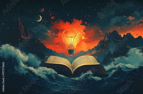 Illumination of Knowledge: Stormy Wisdom. photo